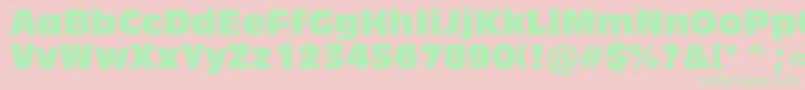 Inc901c Font – Green Fonts on Pink Background