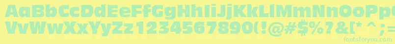 Inc901c Font – Green Fonts on Yellow Background