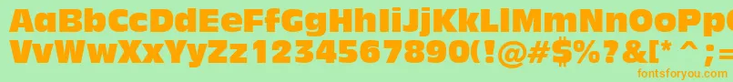 Inc901c Font – Orange Fonts on Green Background
