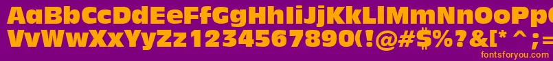 Inc901c Font – Orange Fonts on Purple Background
