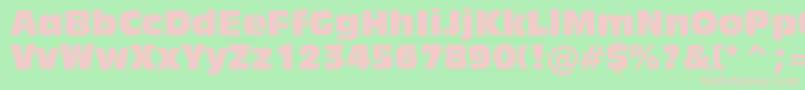 Inc901c Font – Pink Fonts on Green Background