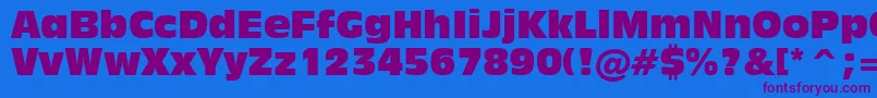 Inc901c Font – Purple Fonts on Blue Background