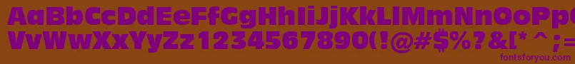 Inc901c Font – Purple Fonts on Brown Background