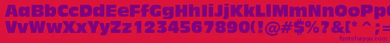 Inc901c Font – Purple Fonts on Red Background