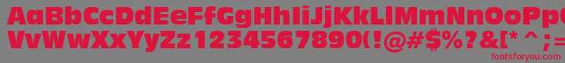 Inc901c Font – Red Fonts on Gray Background