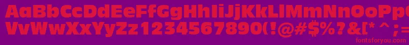 Inc901c Font – Red Fonts on Purple Background
