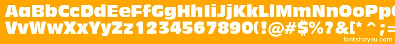 Inc901c Font – White Fonts on Orange Background