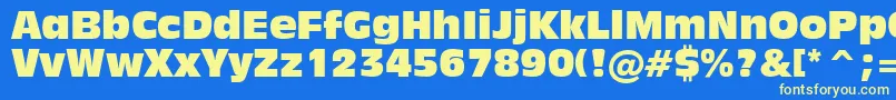 Inc901c Font – Yellow Fonts on Blue Background