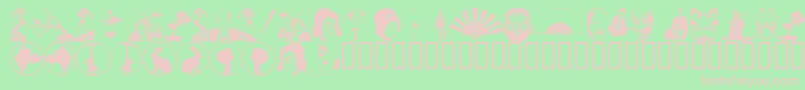 Asiad Font – Pink Fonts on Green Background