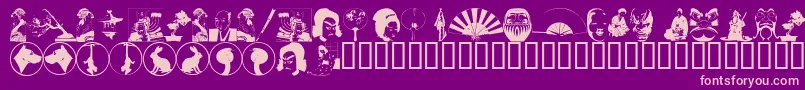 Asiad Font – Pink Fonts on Purple Background