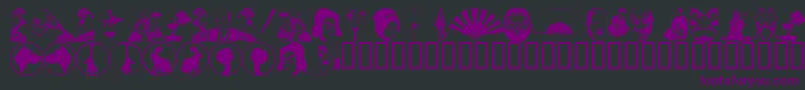 Asiad Font – Purple Fonts on Black Background