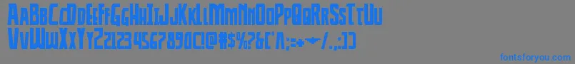 Thunderhawk Font – Blue Fonts on Gray Background