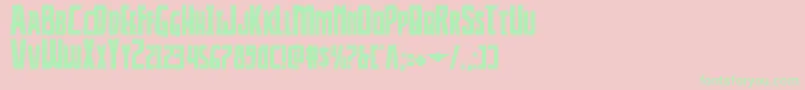 Thunderhawk Font – Green Fonts on Pink Background