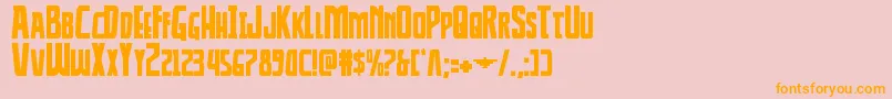 Thunderhawk Font – Orange Fonts on Pink Background