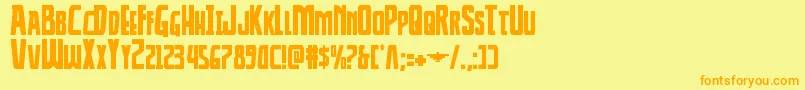 Thunderhawk Font – Orange Fonts on Yellow Background