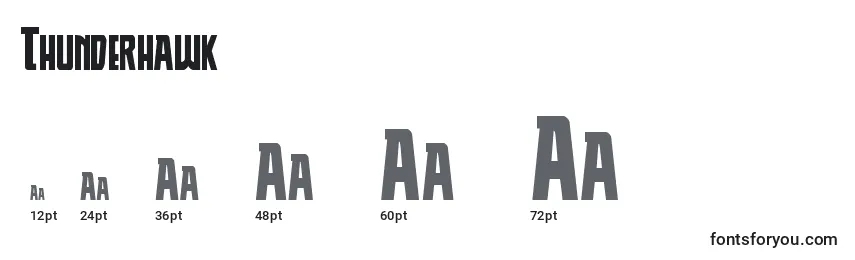 Thunderhawk Font Sizes