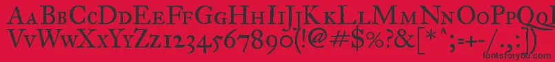 fuente Fegpsc2 – Fuentes Negras Sobre Fondo Rojo