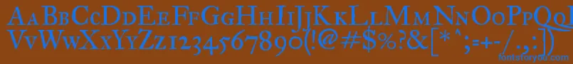 Fegpsc2 Font – Blue Fonts on Brown Background