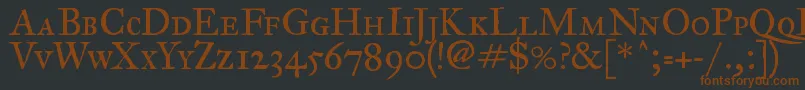 Fegpsc2 Font – Brown Fonts on Black Background