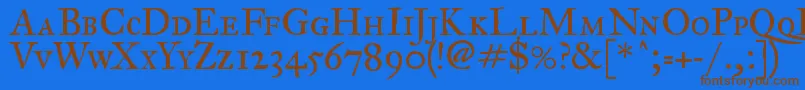 Шрифт Fegpsc2 – коричневые шрифты на синем фоне