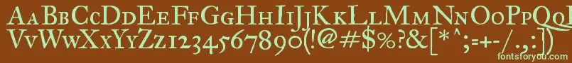 Fegpsc2 Font – Green Fonts on Brown Background