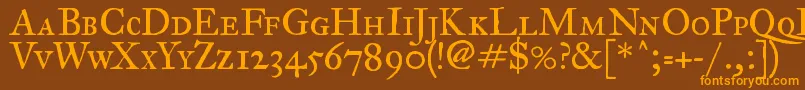 Fegpsc2 Font – Orange Fonts on Brown Background