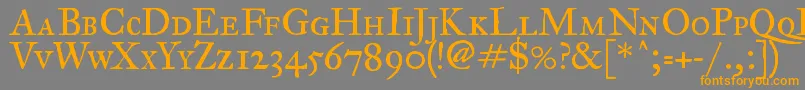 Fegpsc2 Font – Orange Fonts on Gray Background