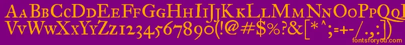 Шрифт Fegpsc2 – оранжевые шрифты на фиолетовом фоне