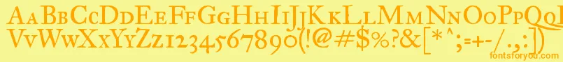 Fegpsc2 Font – Orange Fonts on Yellow Background