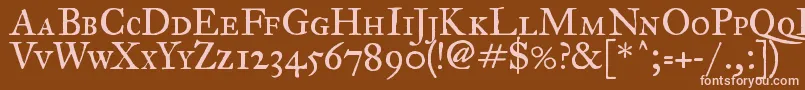 Fegpsc2 Font – Pink Fonts on Brown Background