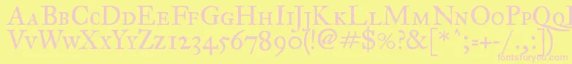 Fegpsc2 Font – Pink Fonts on Yellow Background
