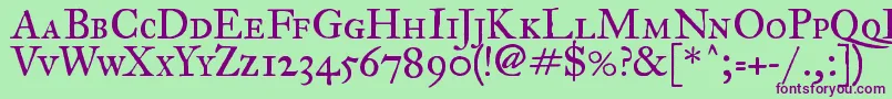 Fegpsc2 Font – Purple Fonts on Green Background