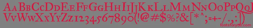 Шрифт Fegpsc2 – красные шрифты на сером фоне