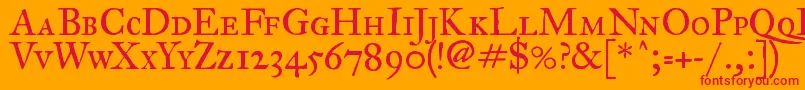Fegpsc2 Font – Red Fonts on Orange Background