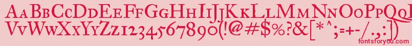 Fegpsc2-Schriftart – Rote Schriften auf rosa Hintergrund
