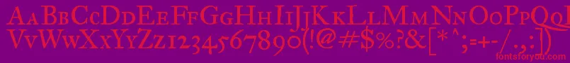 Fegpsc2 Font – Red Fonts on Purple Background