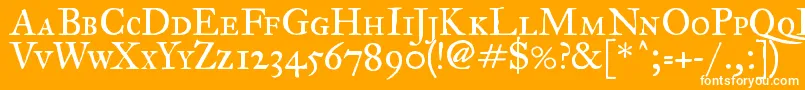 フォントFegpsc2 – オレンジの背景に白い文字