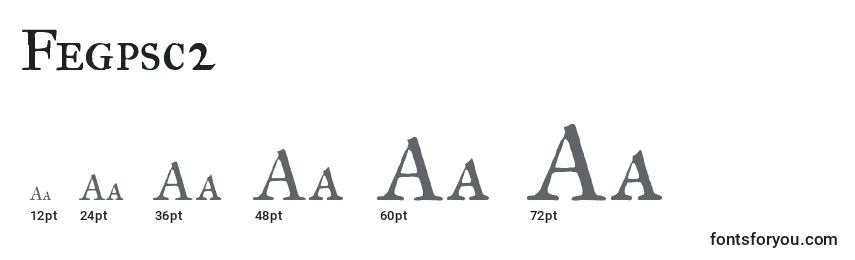 Размеры шрифта Fegpsc2
