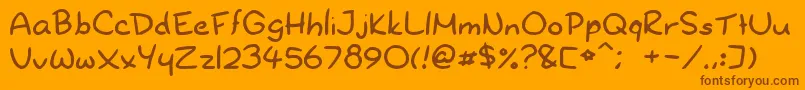 Dryoshiabibi Font – Brown Fonts on Orange Background