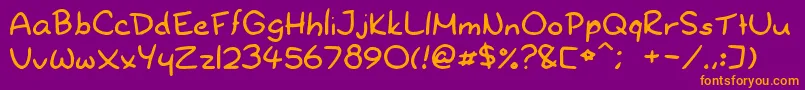 Dryoshiabibi Font – Orange Fonts on Purple Background