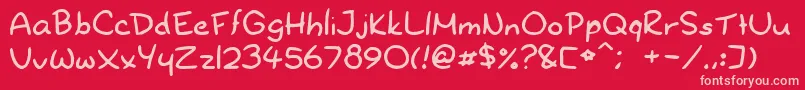 Dryoshiabibi Font – Pink Fonts on Red Background