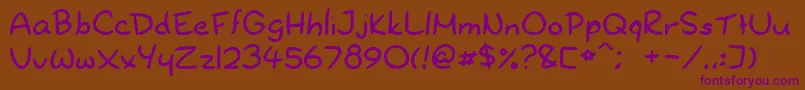 Dryoshiabibi Font – Purple Fonts on Brown Background
