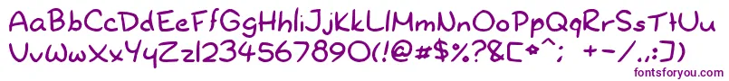 Шрифт Dryoshiabibi – фиолетовые шрифты