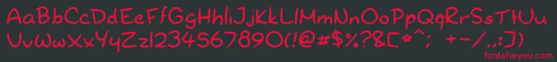 Dryoshiabibi Font – Red Fonts on Black Background