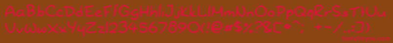 Dryoshiabibi Font – Red Fonts on Brown Background