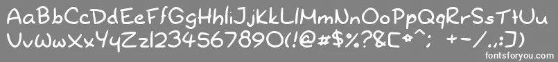 Dryoshiabibi Font – White Fonts on Gray Background