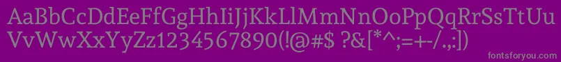 AndadaRegular Font – Gray Fonts on Purple Background