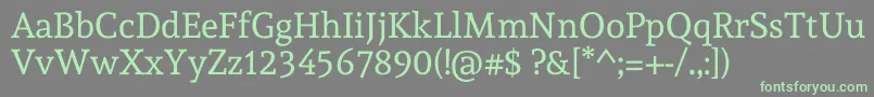 Шрифт AndadaRegular – зелёные шрифты на сером фоне