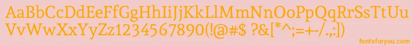 AndadaRegular Font – Orange Fonts on Pink Background