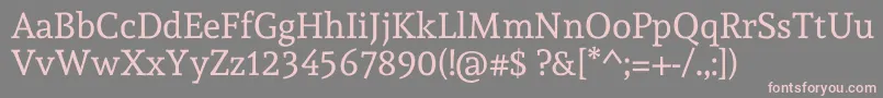 AndadaRegular Font – Pink Fonts on Gray Background